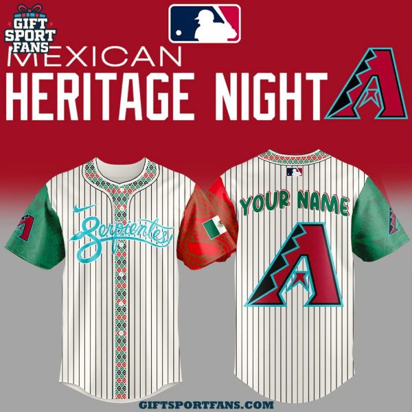 Arizona Diamondbacks Mexican Heritage Night 2025 Custom Jersey Cap