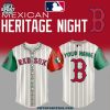 Boston Red Sox Mexican Heritage Night 2025 Custom Jersey Cap 1