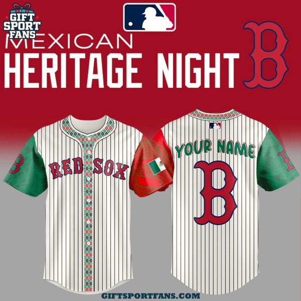 Boston Red Sox Mexican Heritage Night 2025 Custom Jersey Cap