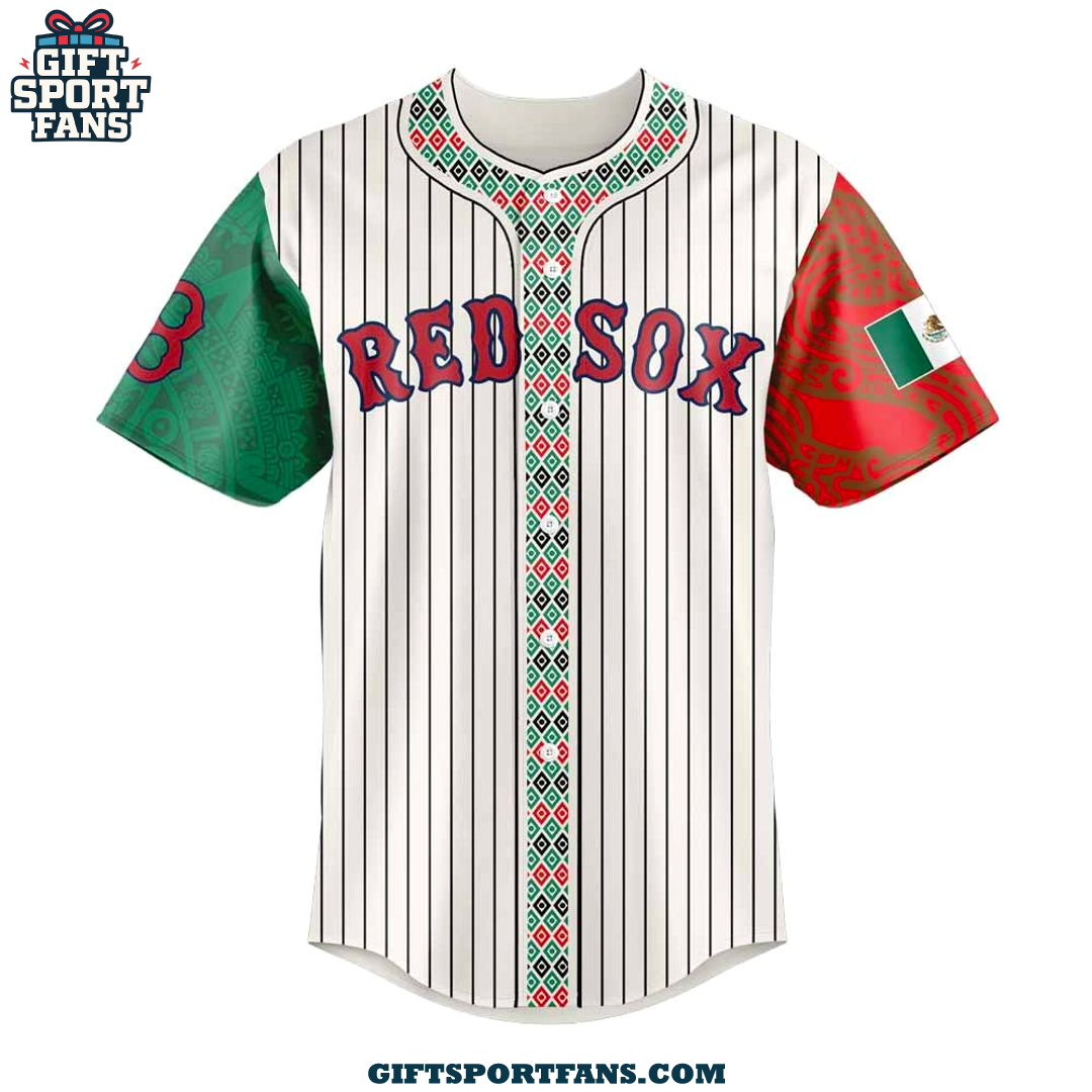 Boston Red Sox Mexican Heritage Night 2025 Custom Jersey Cap Boston Red Sox Mexican Heritage Night 2025 Custom Jersey Cap