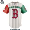 Boston Red Sox Mexican Heritage Night 2025 Custom Jersey Cap 3