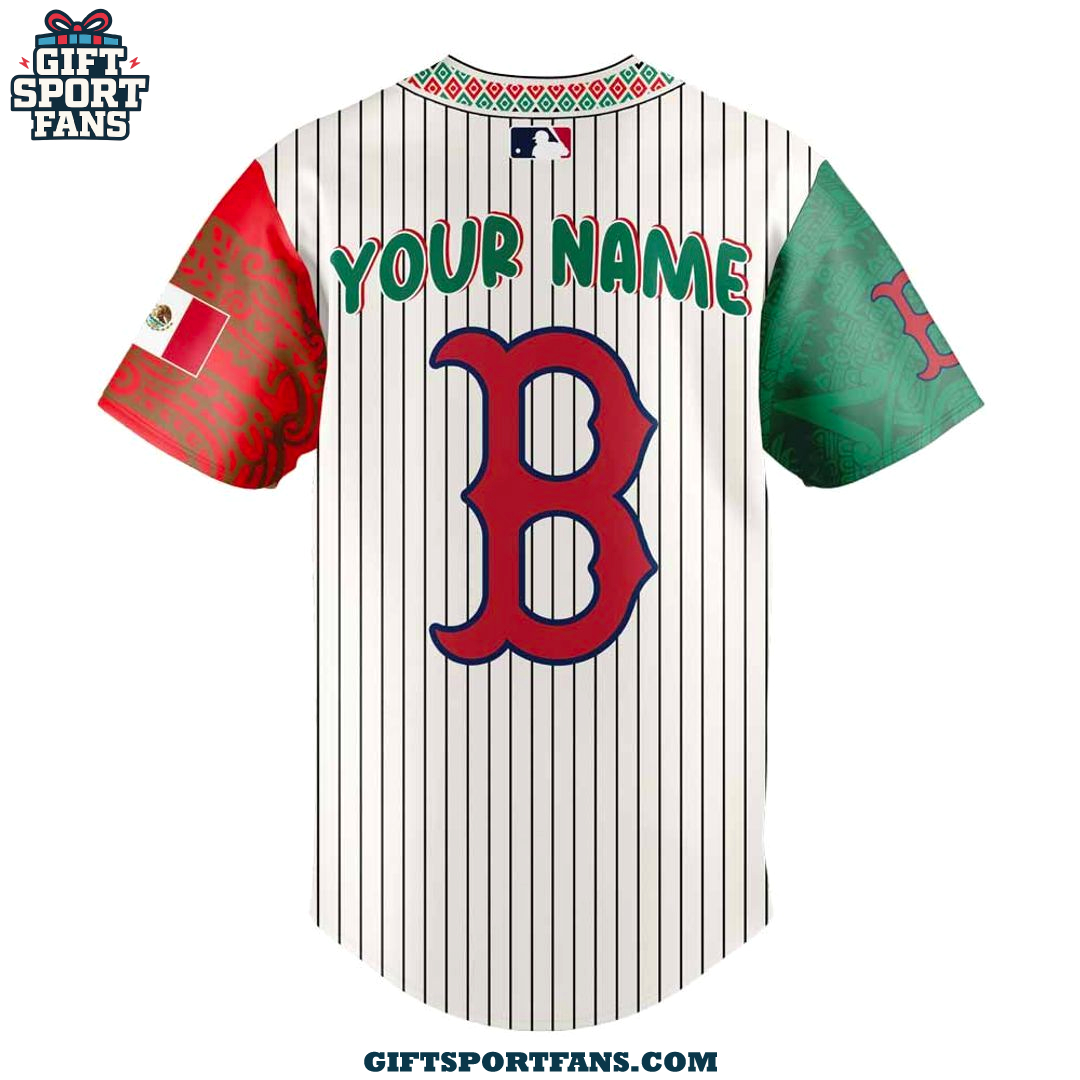 Boston Red Sox Mexican Heritage Night 2025 Custom Jersey Cap Boston Red Sox Mexican Heritage Night 2025 Custom Jersey Cap