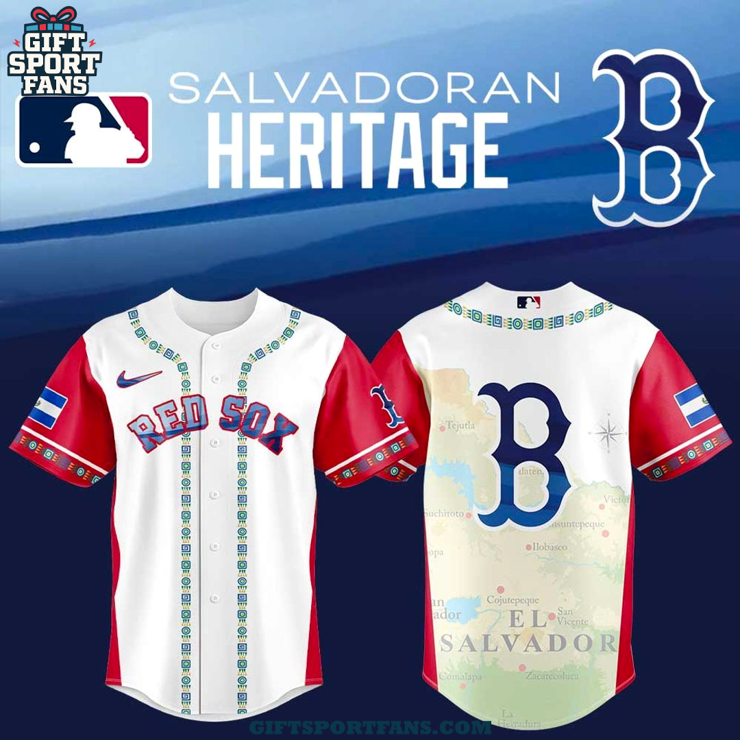 Boston Red Sox Salvadoran Heritage Night 2025 Special Jersey Cap Boston Red Sox Salvadoran Heritage Night 2025 Special Jersey Cap