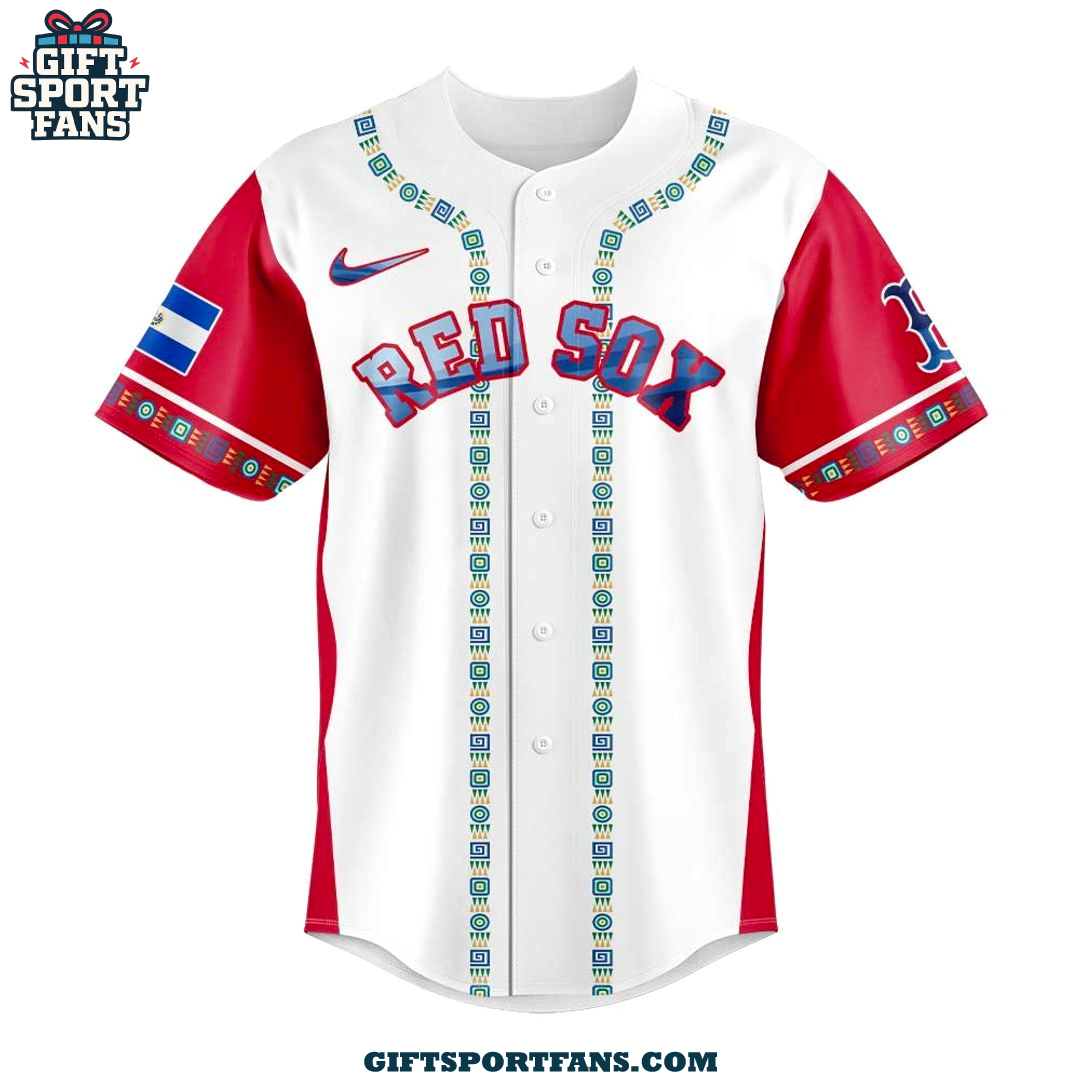 Boston Red Sox Salvadoran Heritage Night 2025 Special Jersey Cap Boston Red Sox Salvadoran Heritage Night 2025 Special Jersey Cap