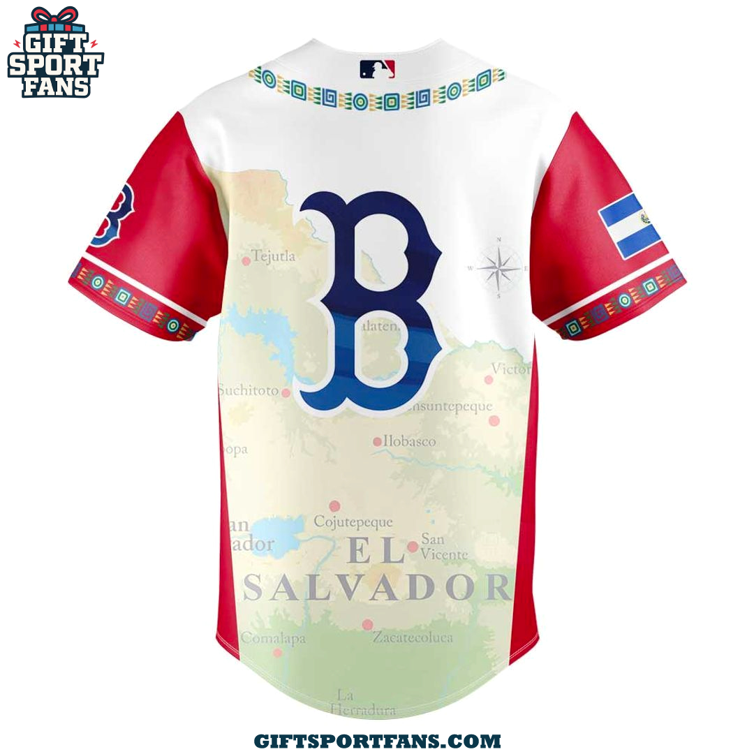 Boston Red Sox Salvadoran Heritage Night 2025 Special Jersey Cap Boston Red Sox Salvadoran Heritage Night 2025 Special Jersey Cap