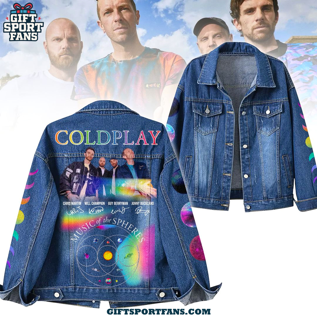 Coldplay Music Of The Spheres Demin Jacket Coldplay Music Of The Spheres Demin Jacket