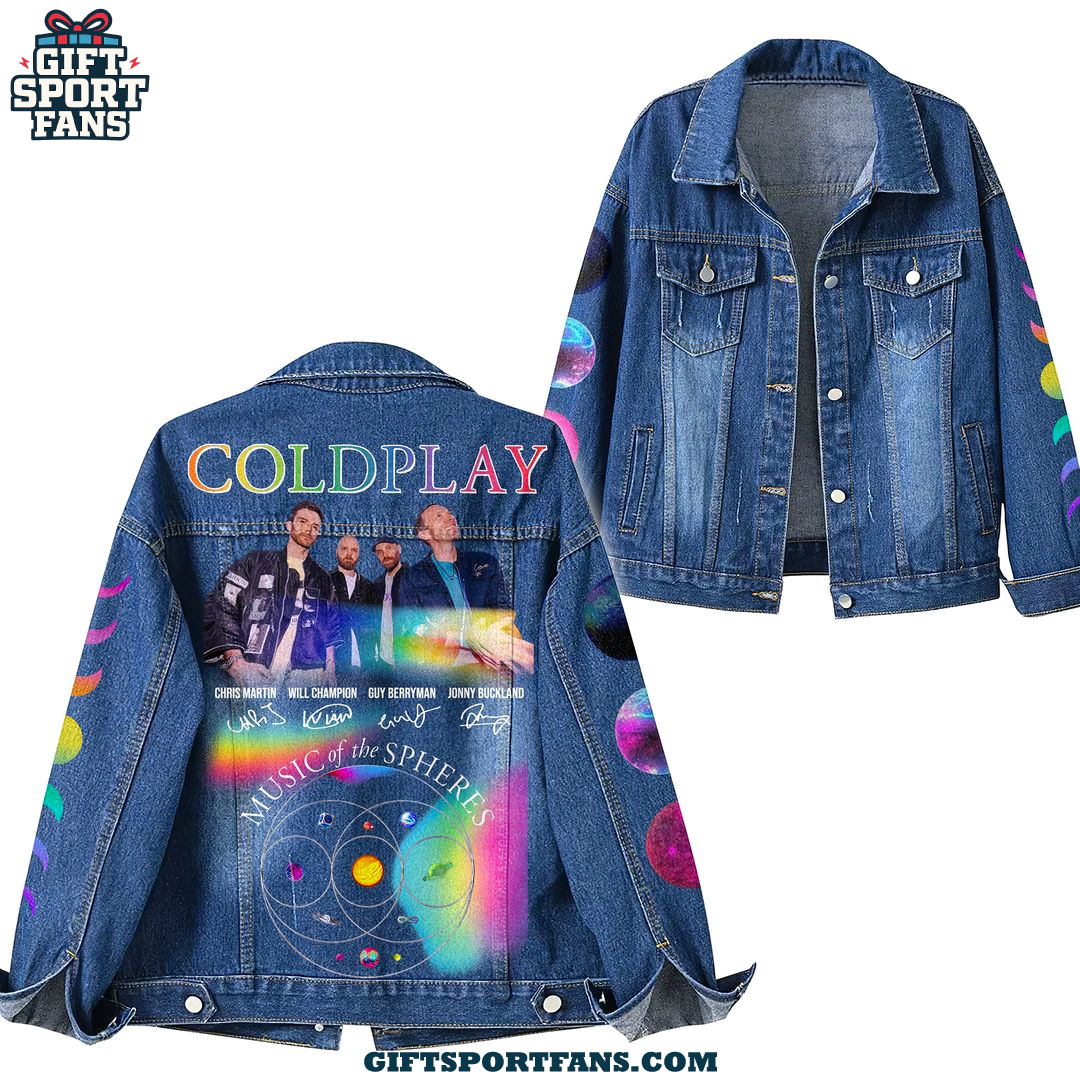 Coldplay Music Of The Spheres Demin Jacket Coldplay Music Of The Spheres Demin Jacket