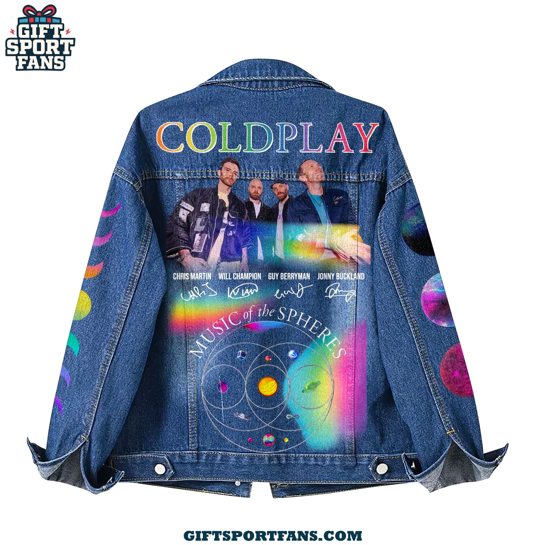 Coldplay Music Of The Spheres Demin Jacket Coldplay Music Of The Spheres Demin Jacket