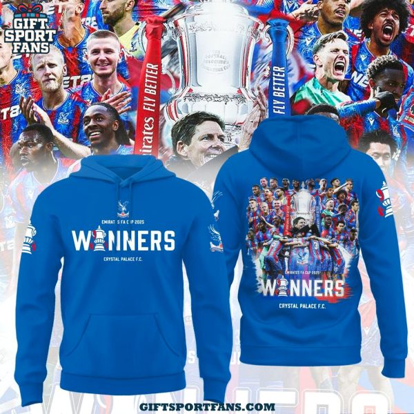 Crystal Palace Emirates FA Cup 2025 Winners Blue Hoodie