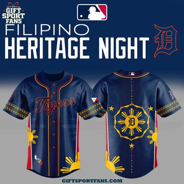 Detroit Tigers Filipino Heritage Night 2025 New Jersey Cap