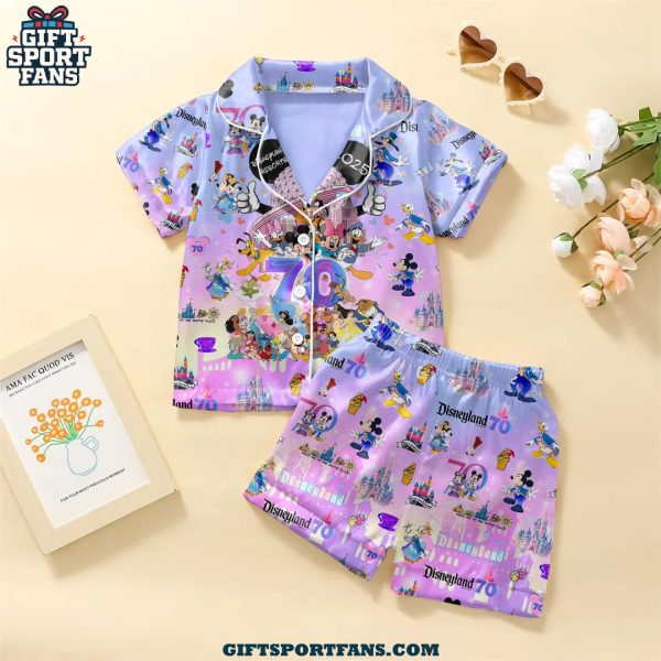 Disneyland 70th Anniversary 2025 Satin Pajamas Set