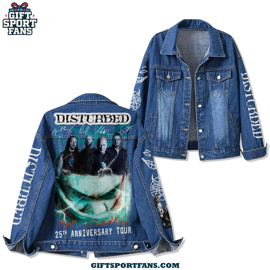 Disturbed The Sickness 25th Anniversary Tour 2025 Demin Jacket Disturbed The Sickness 25th Anniversary Tour 2025 Demin Jacket
