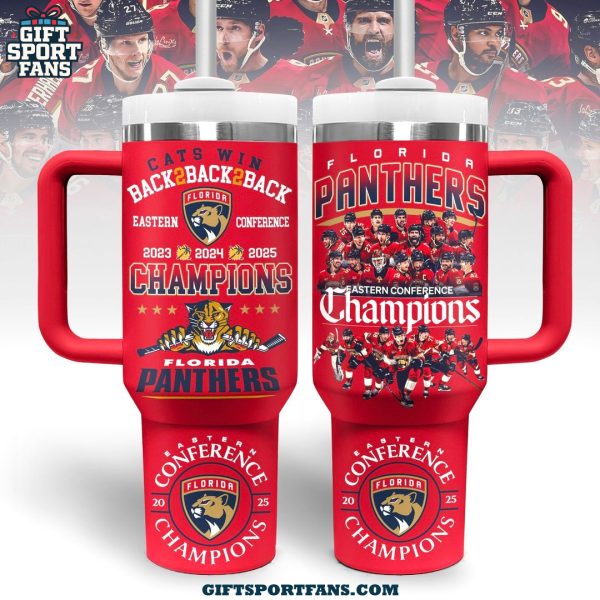 Florida Panthers 2025 Champions Cats Win Tumbler