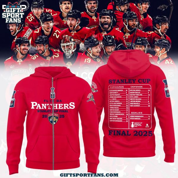 Florida Panthers Stanley Cup Final 2025 Special Zip Hoodie
