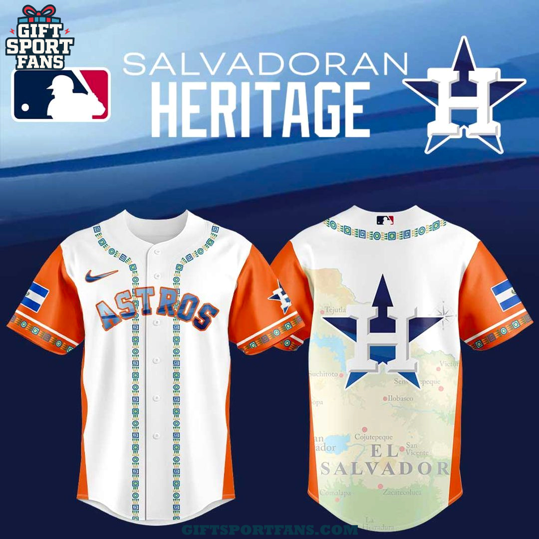 Houston Astros Salvadoran Heritage Night 2025 Special Jersey Cap Houston Astros Salvadoran Heritage Night 2025 Special Jersey Cap