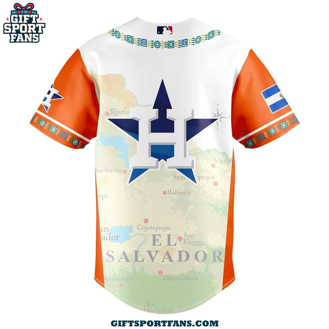 Houston Astros Salvadoran Heritage Night 2025 Special Jersey Cap Houston Astros Salvadoran Heritage Night 2025 Special Jersey Cap
