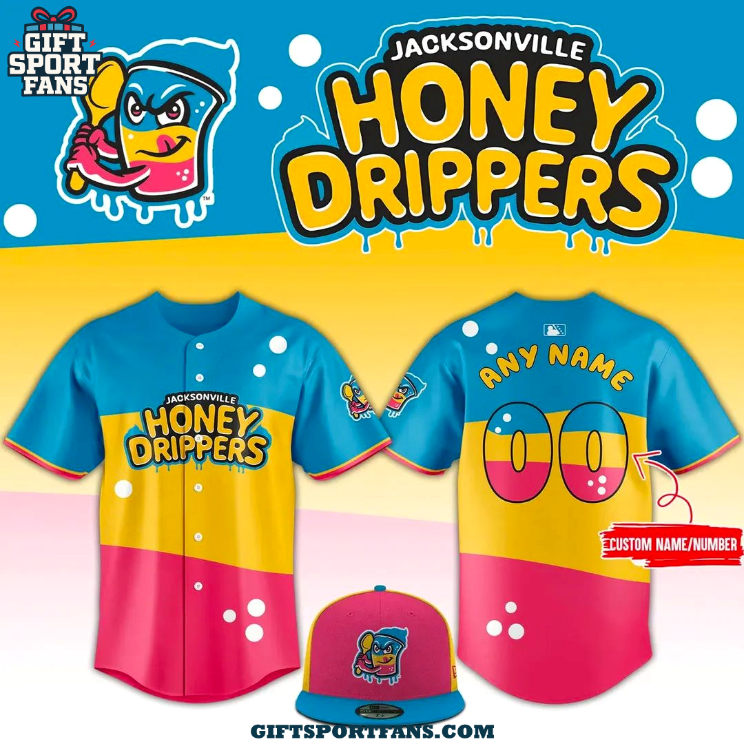 Jacksonville Jumbo Shrimp Honey Drippers Special Edition 2025 Jersey Cap Jacksonville Jumbo Shrimp Honey Drippers Special Edition 2025 Jersey Cap