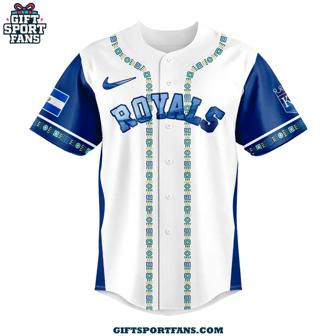Kansas City Royals Salvadoran Heritage Night 2025 Special Jersey Cap Kansas City Royals Salvadoran Heritage Night 2025 Special Jersey Cap