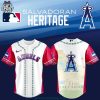 Los Angeles Angels Salvadoran Heritage Night 2025 Special Jersey Cap 1
