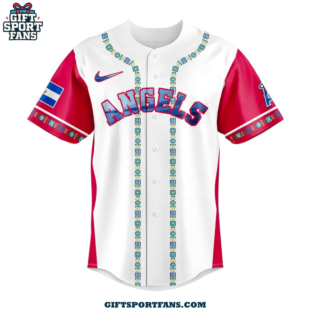 Los Angeles Angels Salvadoran Heritage Night 2025 Special Jersey Cap Los Angeles Angels Salvadoran Heritage Night 2025 Special Jersey Cap
