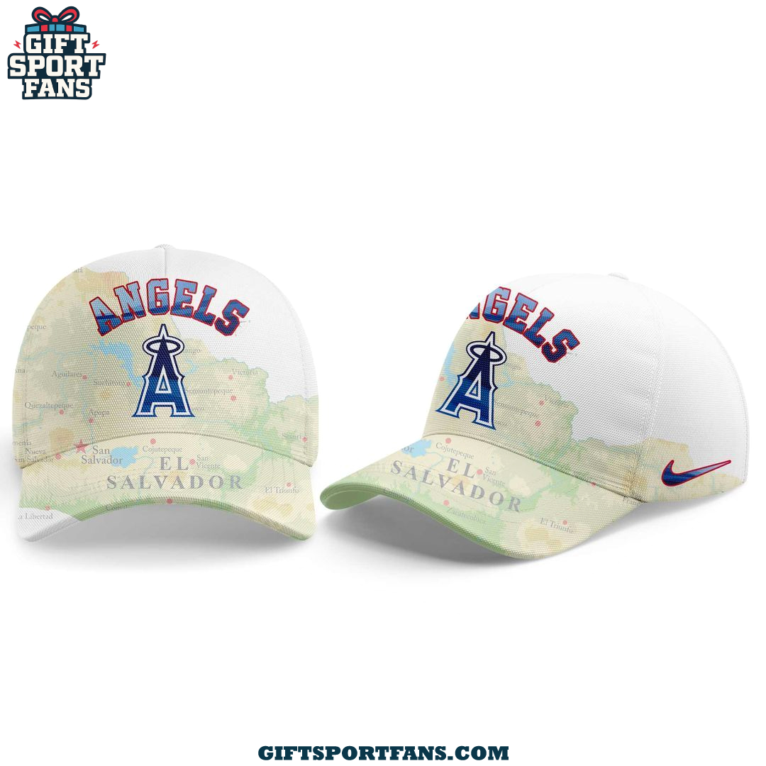Los Angeles Angels Salvadoran Heritage Night 2025 Special Jersey Cap Los Angeles Angels Salvadoran Heritage Night 2025 Special Jersey Cap