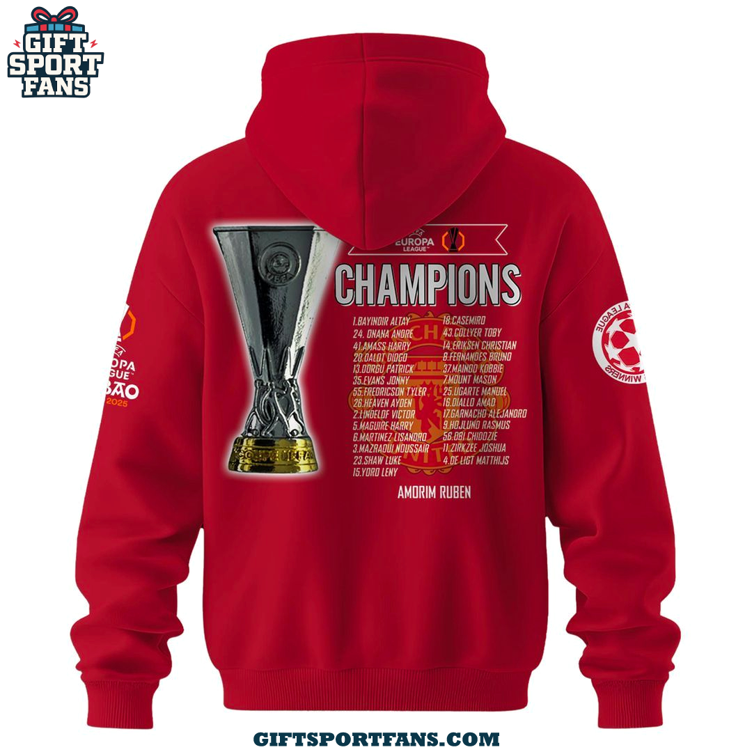 Manchester Utd Champions Europa League 2025 Limited Edition Sweatshirt Manchester Utd Champions Europa League 2025 Limited Edition Sweatshirt