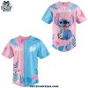 Miami Marlins X Lilo Stitch 2025 For Fans Pink Blue Jersey 2