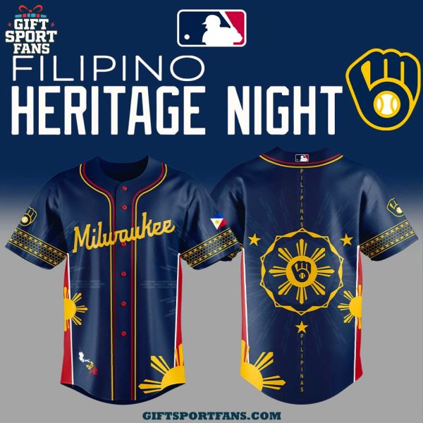 Milwaukee Brewers Filipino Heritage Night 2025 New Jersey Cap