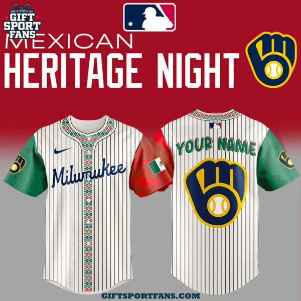 Milwaukee Brewers Mexican Heritage Night 2025 Custom Jersey Cap