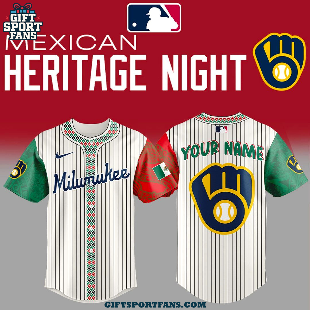 Milwaukee Brewers Mexican Heritage Night 2025 Custom Jersey Cap Milwaukee Brewers Mexican Heritage Night 2025 Custom Jersey Cap