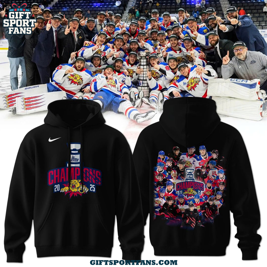 Moncton Wildcats Champions 2025 For Fans Black Hoodie Moncton Wildcats Champions 2025 For Fans Black Hoodie