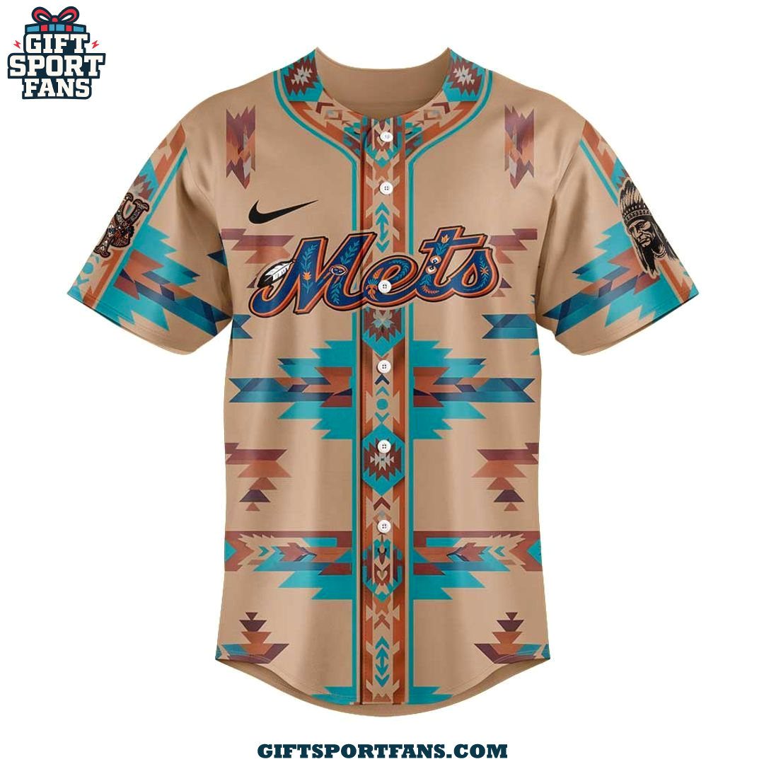 New York Mets Native American Heritage 2025 Jersey Cap New York Mets Native American Heritage 2025 Jersey Cap