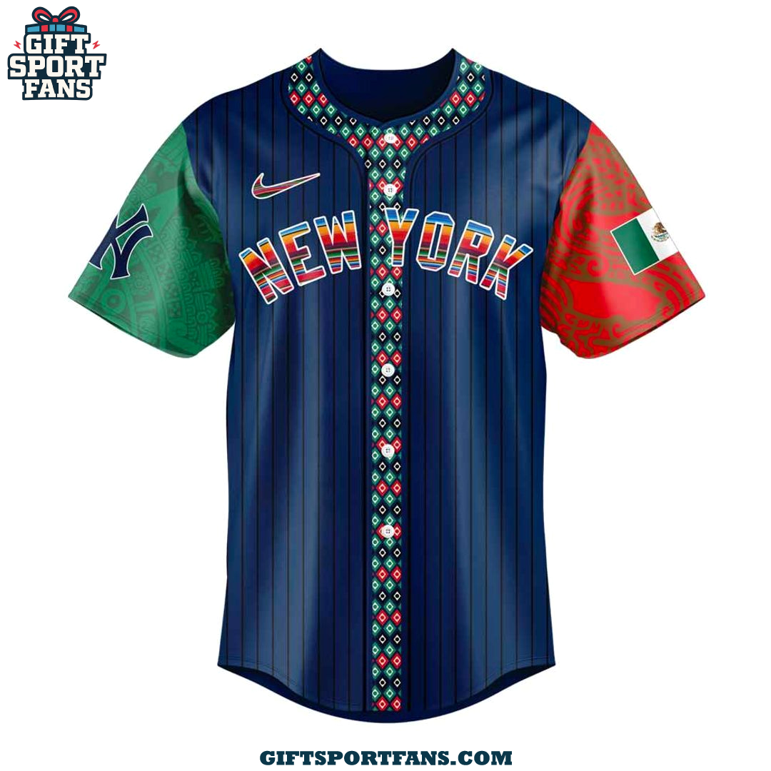 New York Yankees Mexican Heritage Night 2025 Special Jersey Cap New York Yankees Mexican Heritage Night 2025 Special Jersey Cap