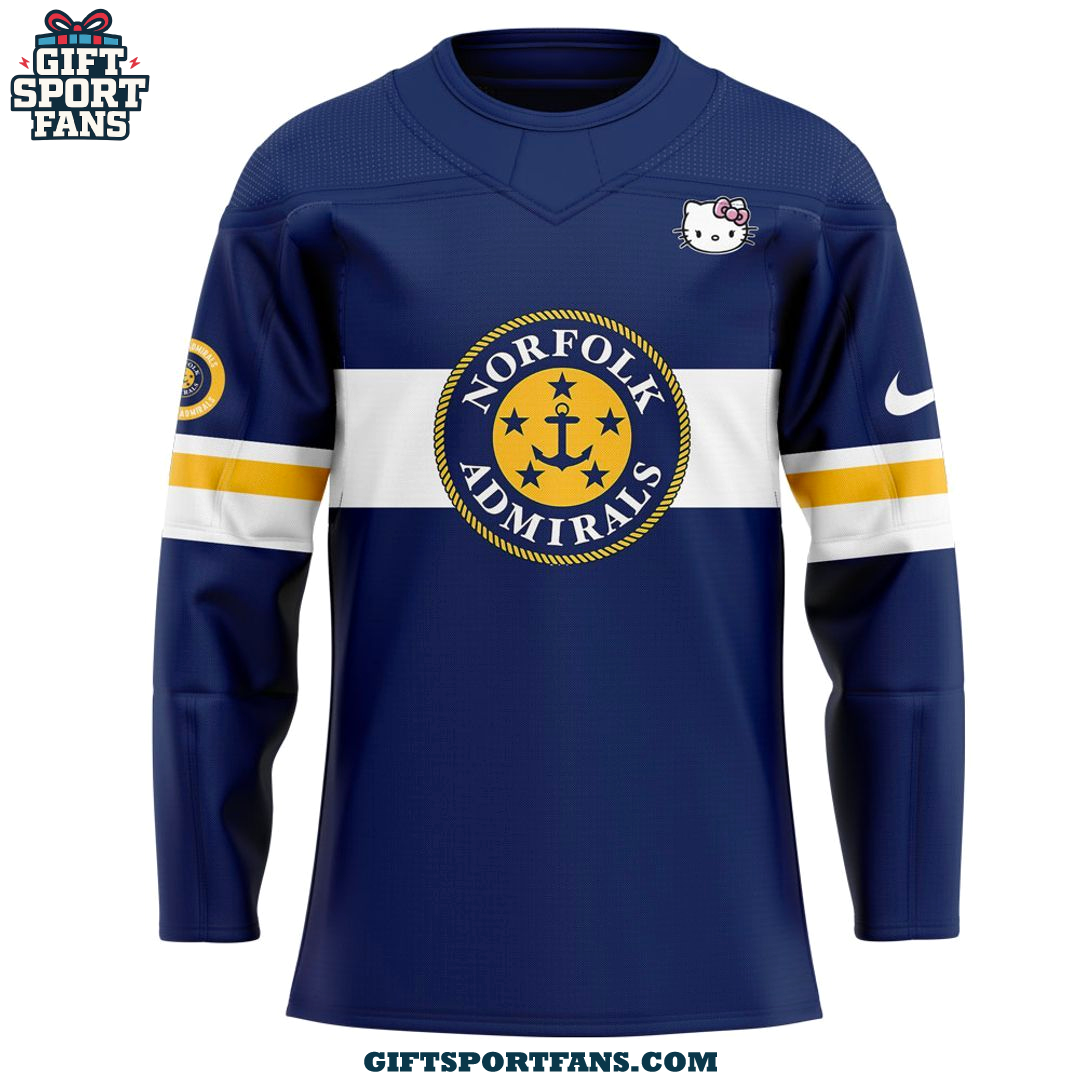 Norfolk Admirals x Hello Kitty 2025 Hockey Jersey Norfolk Admirals x Hello Kitty 2025 Hockey Jersey