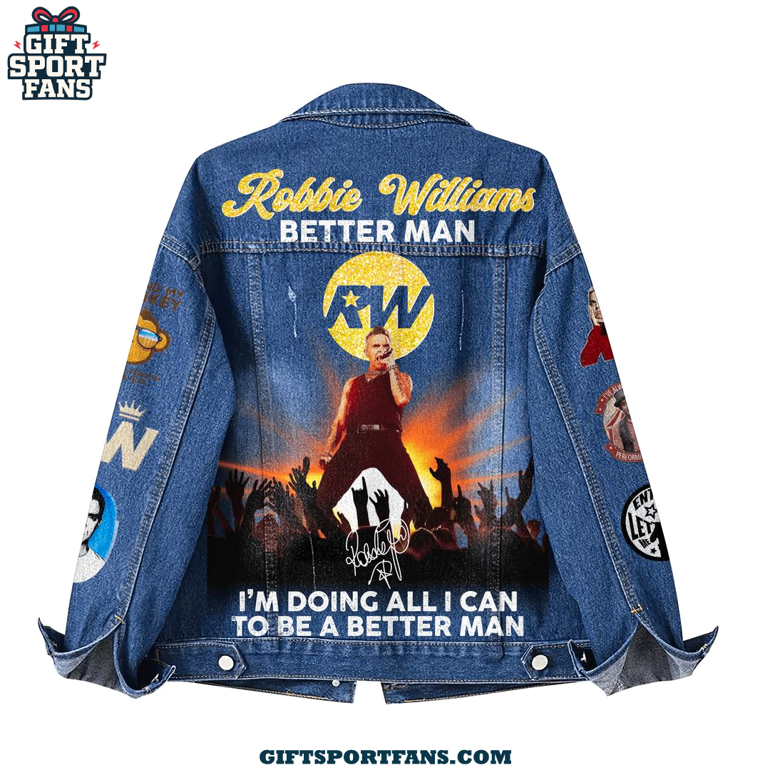 Robbie Williams Better Man 2025 Demin Jacket Robbie Williams Better Man 2025 Demin Jacket