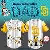 San Diego Padres Happy Father Day 2025 Jersey Cap 1