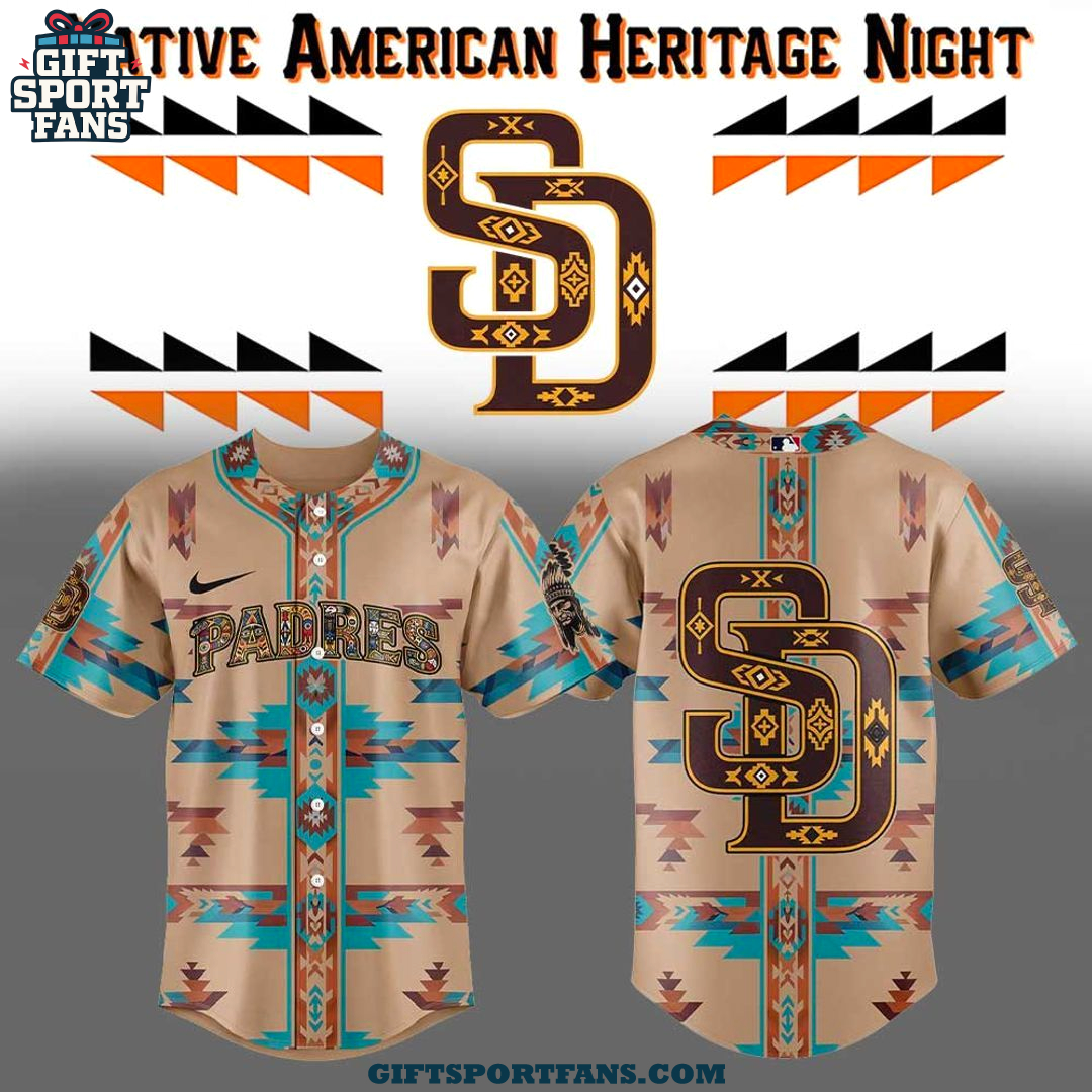 San Diego Padres Native American Heritage 2025 Jersey Cap San Diego Padres Native American Heritage 2025 Jersey Cap