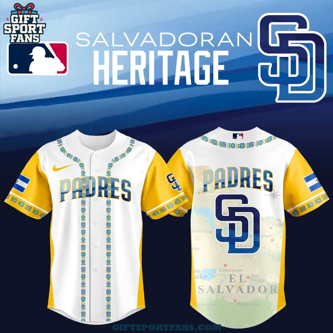 San Diego Padres Salvadoran Heritage Night 2025 New Jersey Cap San Diego Padres Salvadoran Heritage Night 2025 New Jersey Cap