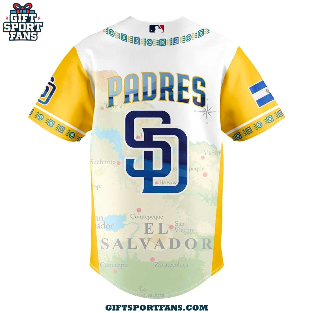 San Diego Padres Salvadoran Heritage Night 2025 New Jersey Cap San Diego Padres Salvadoran Heritage Night 2025 New Jersey Cap