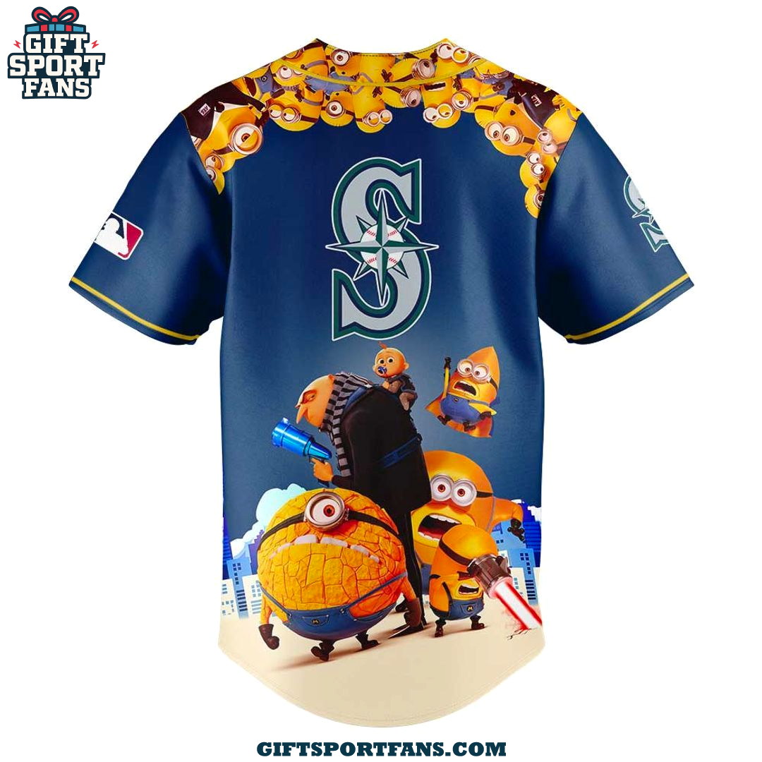 Seattle Mariners x Minions Dream Team 2025 Jersey Cap Seattle Mariners x Minions Dream Team 2025 Jersey Cap