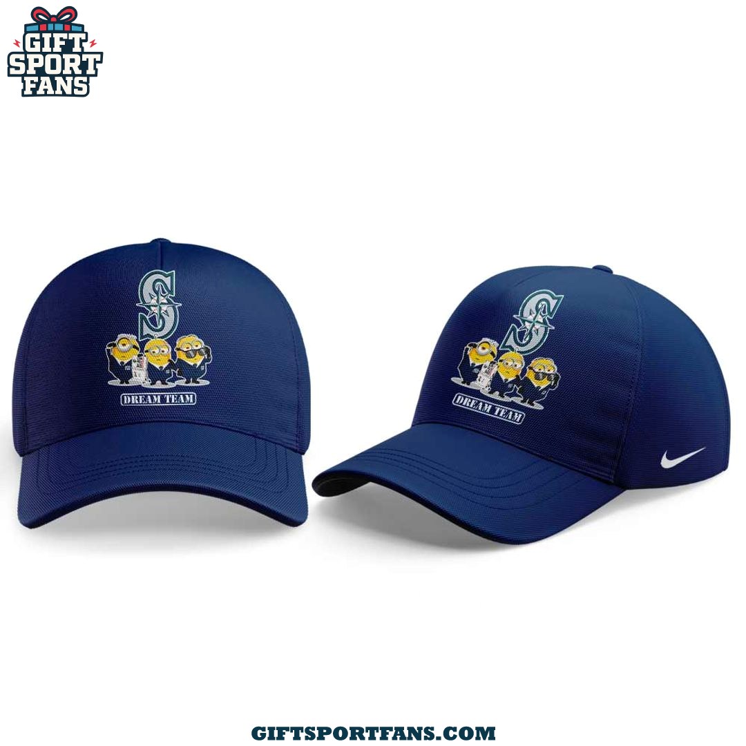 Seattle Mariners x Minions Dream Team 2025 Jersey Cap Seattle Mariners x Minions Dream Team 2025 Jersey Cap