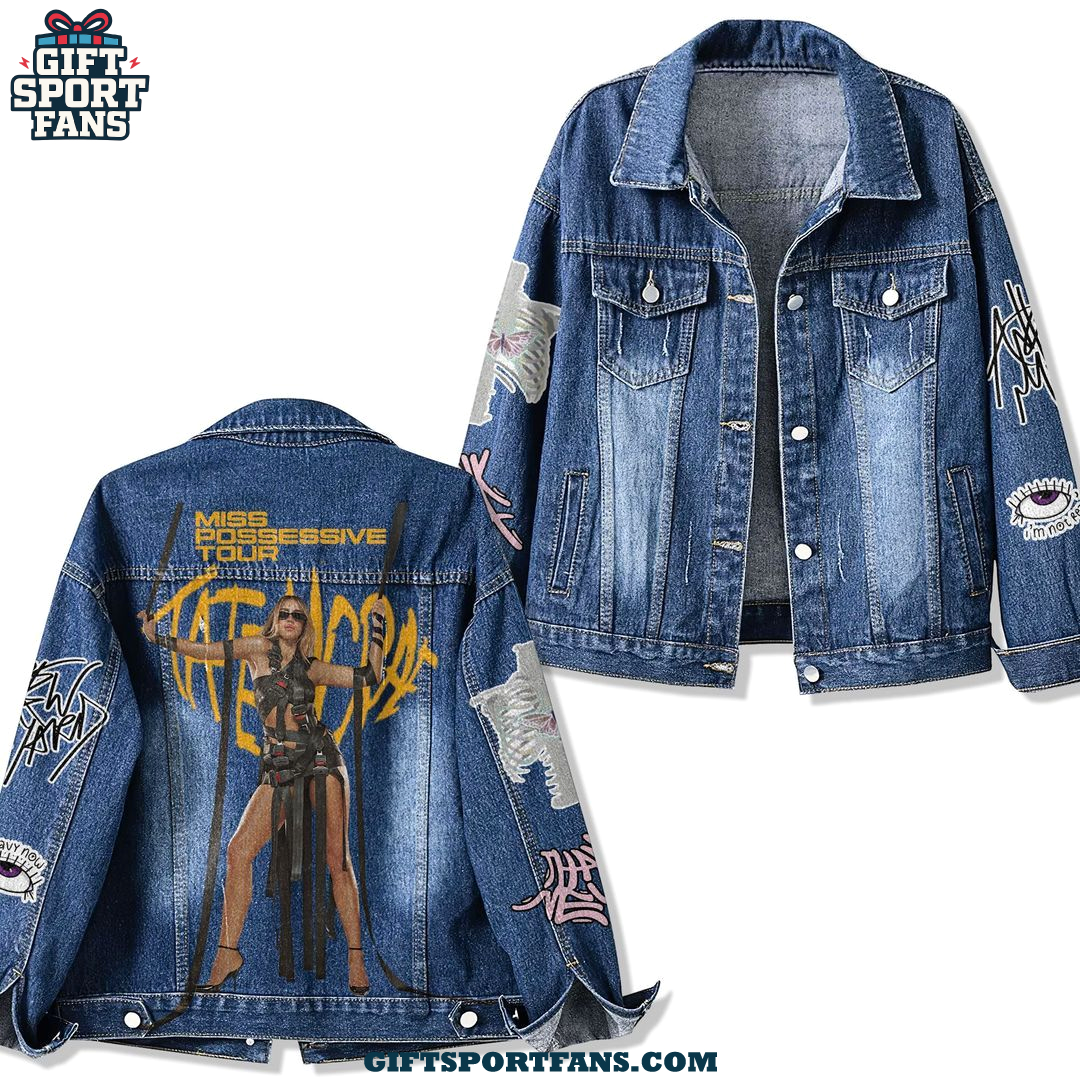 Tate McRae Miss Possessive Tour 2025 Demin Jacket Tate McRae Miss Possessive Tour 2025 Demin Jacket