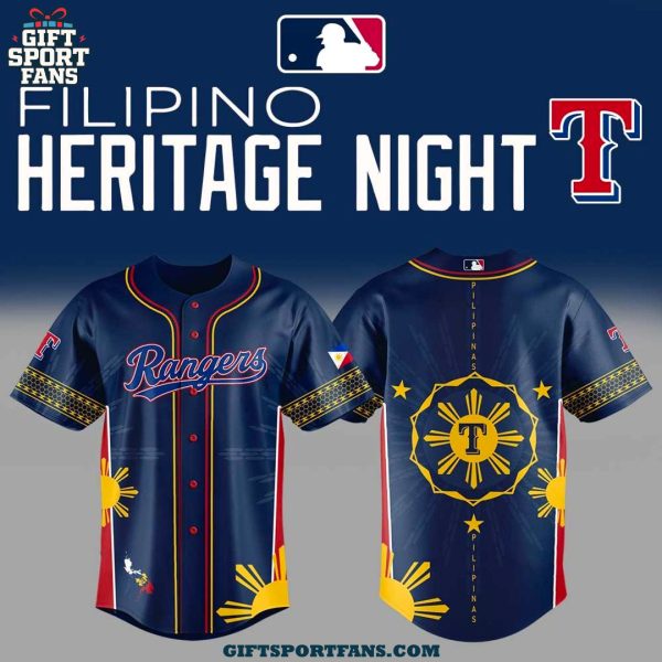 Texas Rangers Filipino Heritage Night 2025 New Jersey Cap