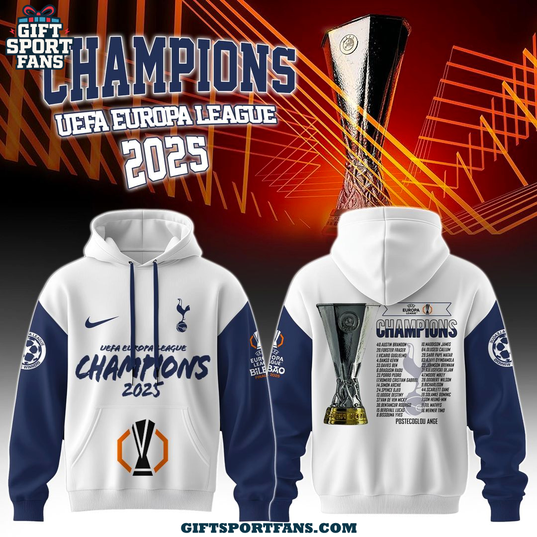 Tottenham UEFA Europa League 2025 Champions Limited Edition Hoodie Tottenham UEFA Europa League 2025 Champions Limited Edition Hoodie