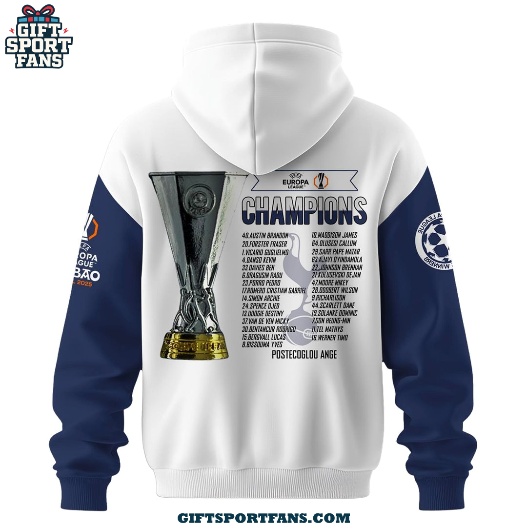 Tottenham UEFA Europa League 2025 Champions Limited Edition Hoodie Tottenham UEFA Europa League 2025 Champions Limited Edition Hoodie