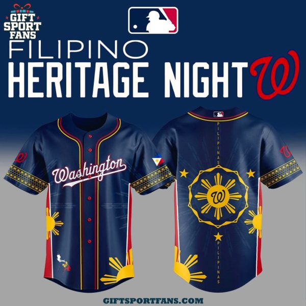 Washington Nationals Filipino Heritage Night 2025 New Jersey Cap