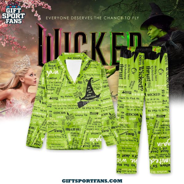 Wicked Movie For Fans 2025 Satin Pajamas Set