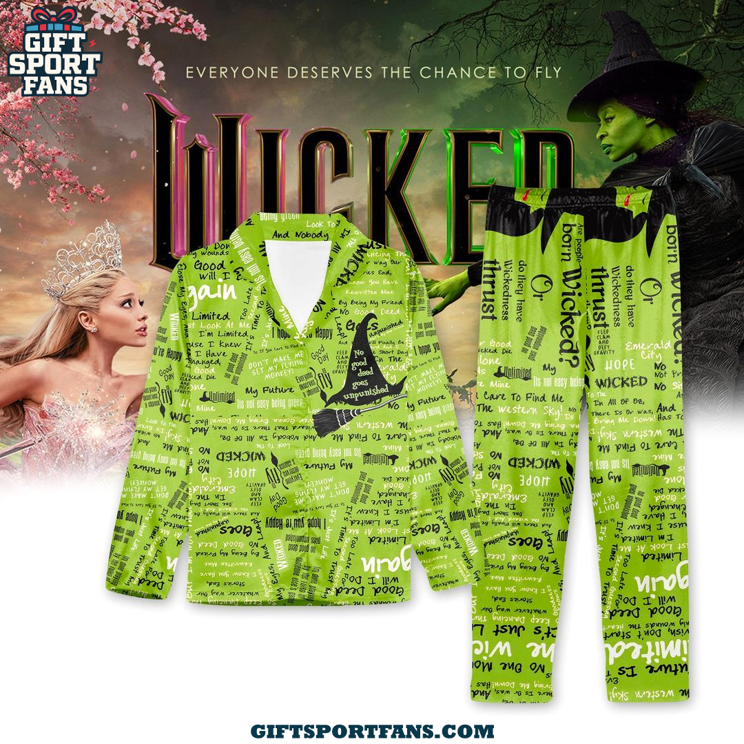 Wicked Movie For Fans 2025 Satin Pajamas Set Wicked Movie For Fans 2025 Satin Pajamas Set