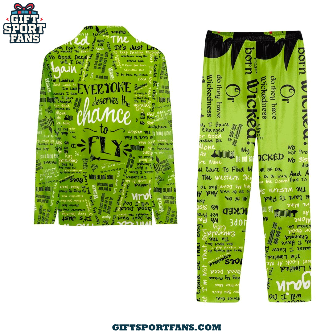 Wicked Movie For Fans 2025 Satin Pajamas Set Wicked Movie For Fans 2025 Satin Pajamas Set